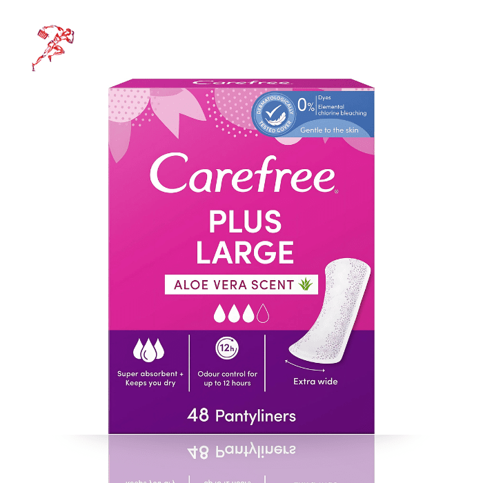Carefree Daily Pantyliners Plus Large Aloe Vera - 48 Liners - Image 1